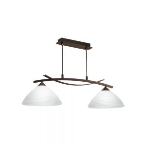 Lustra EGLO VINOVO 91433 - E27 2X60W - Sticla alabastru - Maro