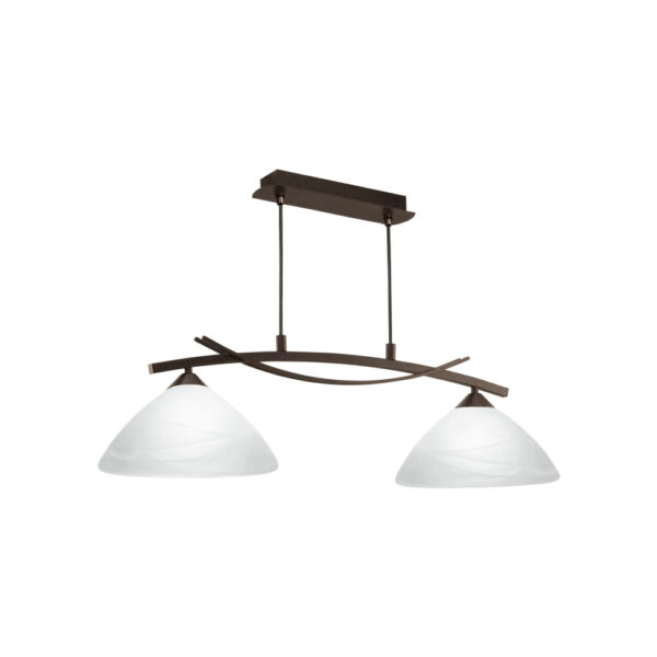Lustra EGLO VINOVO 91433 - E27 2X60W - Sticla alabastru - Maro