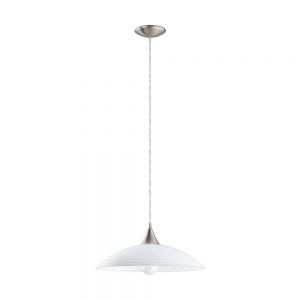Pendul EGLO LAZOLO 91496 - E27 1X60W D420mm - Alb Lacuit