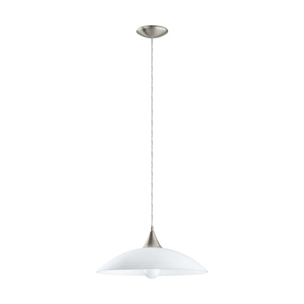 Pendul EGLO LAZOLO 91496 - E27 1X60W D420mm - Alb Lacuit