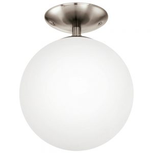 Plafoniera EGLO RONDO 91589 - E27 1X60W D250mm - Sticla opal mat - Nichel Mat