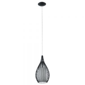 Pendul EGLO RAZONI 92252 - E27 1X60W D190mm - Alb - Negru