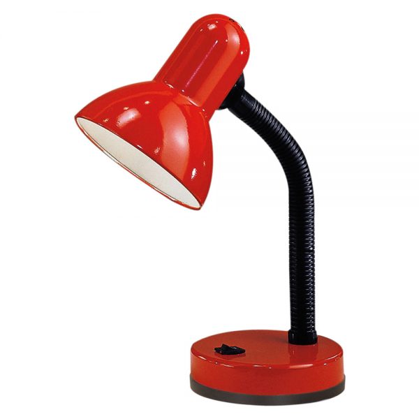 Veioza EGLO BASIC 9230 - E27 1X40W - Plastic - Otel - Rosu