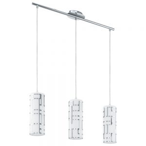 Lustra EGLO BAYMAN 92563 - E27 3X60W - Sticla cu decor - Crom