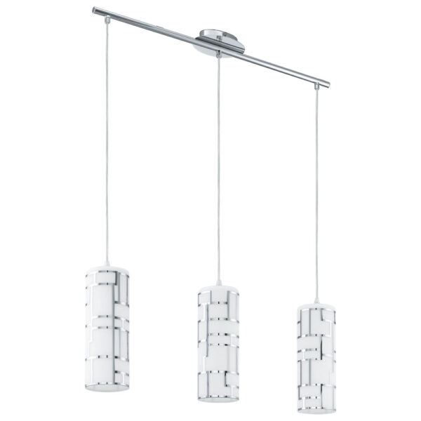 Lustra EGLO BAYMAN 92563 - E27 3X60W - Sticla cu decor - Crom