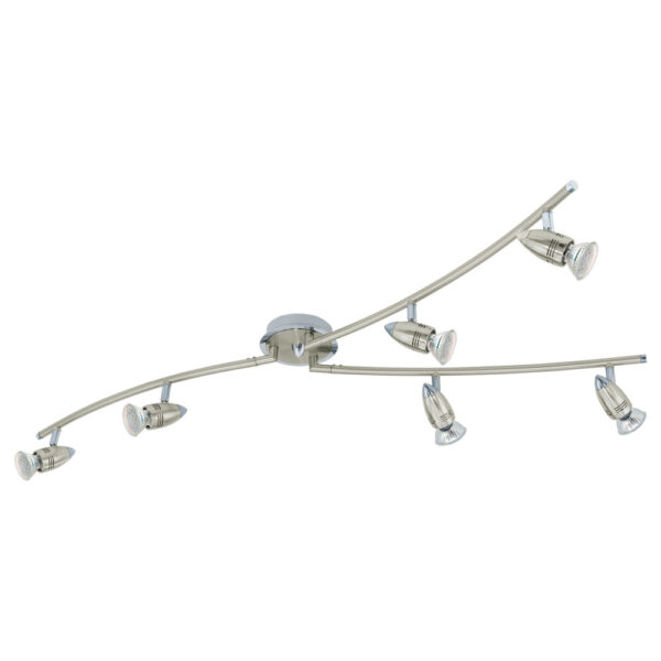 Plafoniera EGLO MAGNUM-LED 92645 - GU10 6X3W 3000K - Otel - Crom - Nichel Mat