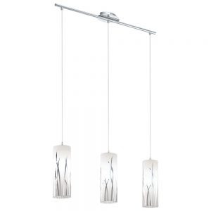 Lustra EGLO RIVATO 92741 - E27 3X60W - Sticla lacuita - Crom
