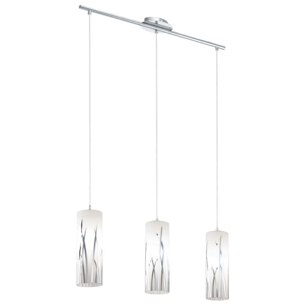 Lustra EGLO RIVATO 92741 - E27 3X60W - Sticla lacuita - Crom
