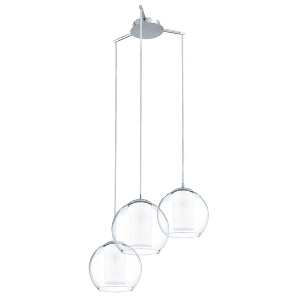 Lustra EGLO BOLSANO 92762 - E27 3X60W D505mm - Sticla - Sticla satinata - Crom