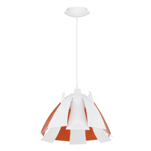 Corpuri de iluminat interior Pendul 1 Bec E27 Alb-Portocaliu 'Tressi' Eglo 92796