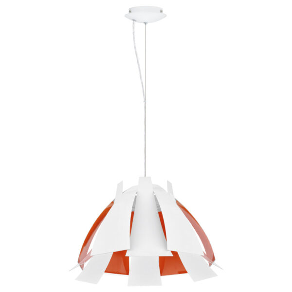 Corpuri de iluminat interior Pendul 1 Bec E27 Alb-Portocaliu 'Tressi' Eglo 92844