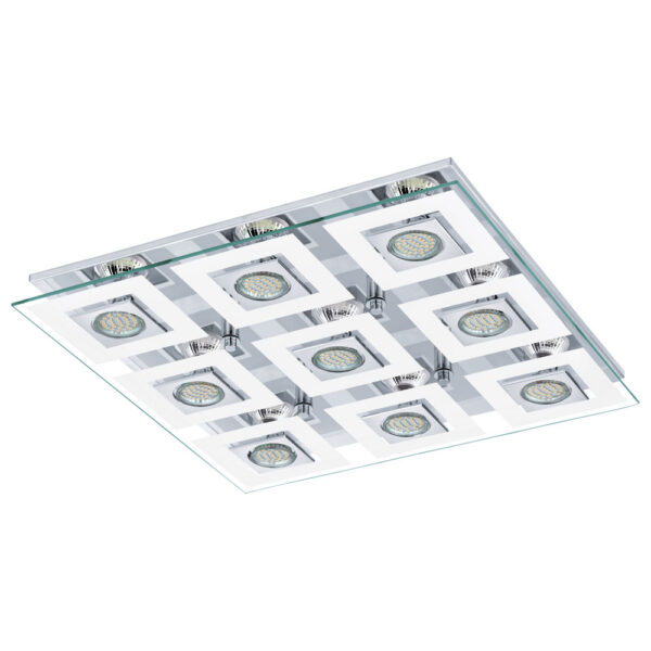 Plafoniera EGLO CABO 92877 - GU10 9X3W 3000K - Sticla satinata - Crom
