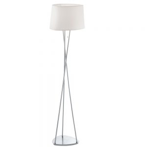 Lampi de podea Veioza 1 Bec E27 Nichel Mat-Crem 'Belora Eglo 92894