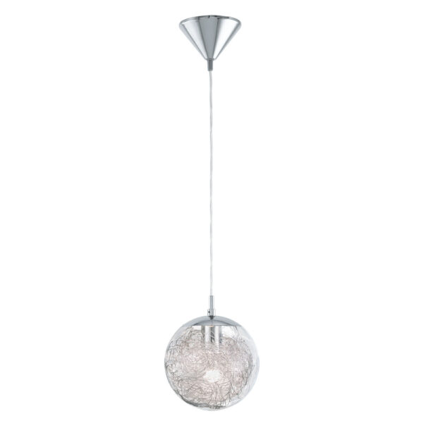 Pendul EGLO LUBERIO 93073 - E27 1X60W D250mm - Transparent - Aluminiu