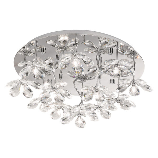 Corpuri iluminat Crystal Design Plafoniera 3 Becuri Crom-Sticla 'Pontedo Eglo 93081