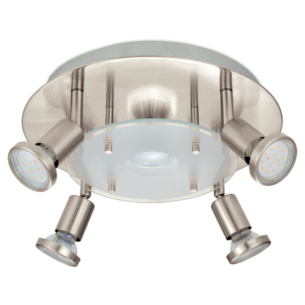 Spoturi iluminat Plafoniera 5 Becuri Gu10 Led D290Mm Nic Eglo 93083