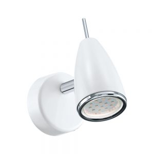 Spoturi iluminat Spot 1 Bec Gu10 Led Alb-Crom 'Riccio 2' Eglo 93128