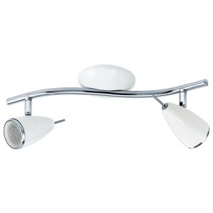 Spoturi iluminat Spot-Aplica  2 Becuri Gu10 Led Alb-Crom 'Riccio Eglo 93129
