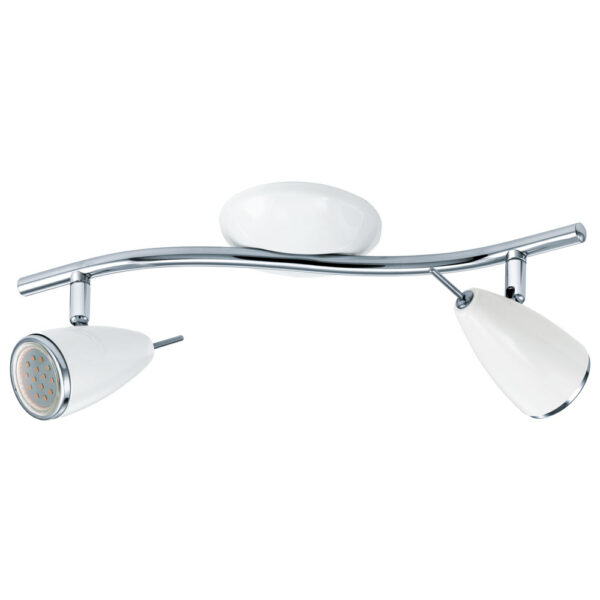Spoturi iluminat Spot-Aplica  2 Becuri Gu10 Led Alb-Crom 'Riccio Eglo 93129
