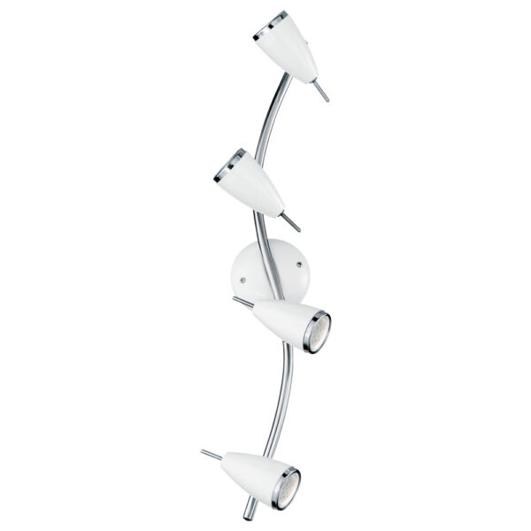 Spoturi iluminat Spot-Aplica  4 Becuri Gu10 Led Alb-Crom 'Riccio Eglo 93133