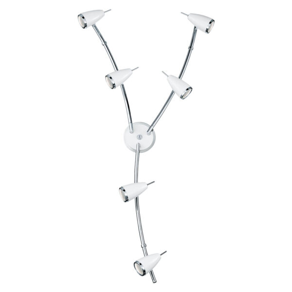 Spoturi iluminat Spot-Aplica  6 Becuri Gu10 Led Alb-Crom 'Riccio Eglo 93134