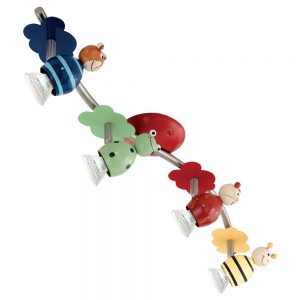Corpuri iluminat copii Spot-Aplica  4 Becuri Gu10 Led Nichel Mat-Bunt ' Eglo 93143