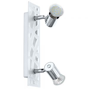 Spoturi iluminat Spot-Aplica  2 Becuri Gu10 Led Crom-Satinat 'Dav Eglo 93176