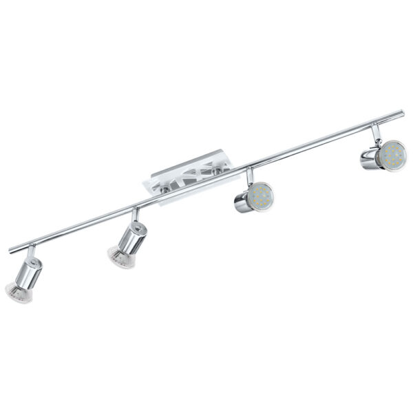 Spoturi iluminat Spot-Aplica  4 Becuri Gu10 Led Crom-Satinat 'Dav Eglo 93179