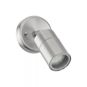 Aplica exterior EGLO STOCKHOLM 1 93268 - GU10 1X5W IP44 D100mm - Sticla - Inox