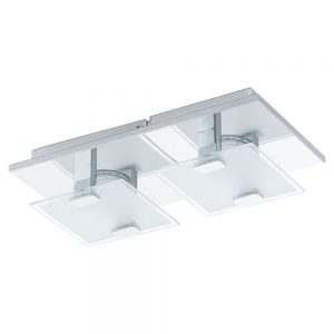 Aplice iluminat Aplica - Plafoniera 2 Becuri Led Crom Sa Eglo 93312