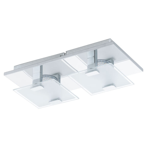Aplice iluminat Aplica - Plafoniera 2 Becuri Led Crom Sa Eglo 93312