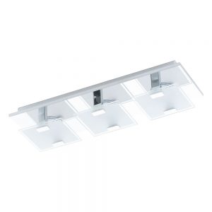 Aplice iluminat Aplica - Plafoniera 3 Becuri Led Crom Sa Eglo 93313