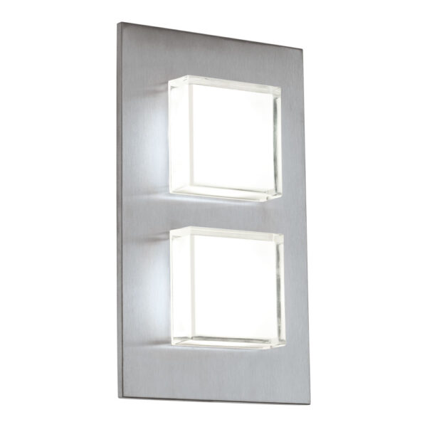 Aplica exterior EGLO PIAS 93365 - LED 2X2.5W 320lm 3000K IP44 - Inox - Inox