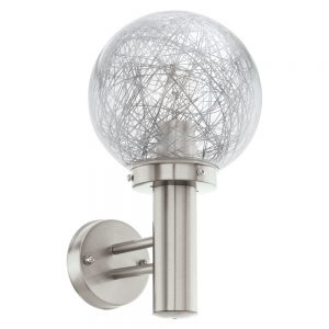 Corpuri de iluminat exterior Aplica 1 Bec E27 Inox-Clar-Alu 'Nisia 1' Eglo 93366