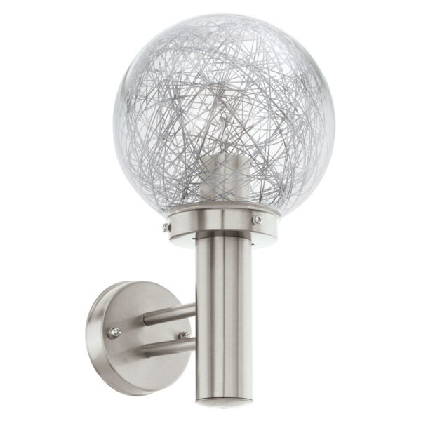 Corpuri de iluminat exterior Aplica 1 Bec E27 Inox-Clar-Alu 'Nisia 1' Eglo 93366