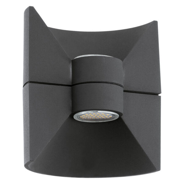 Aplica exterior EGLO REDONDO 93368 - LED 2X2.5W 360lm 3000K IP44 - Aluminiu turnat - Antracit
