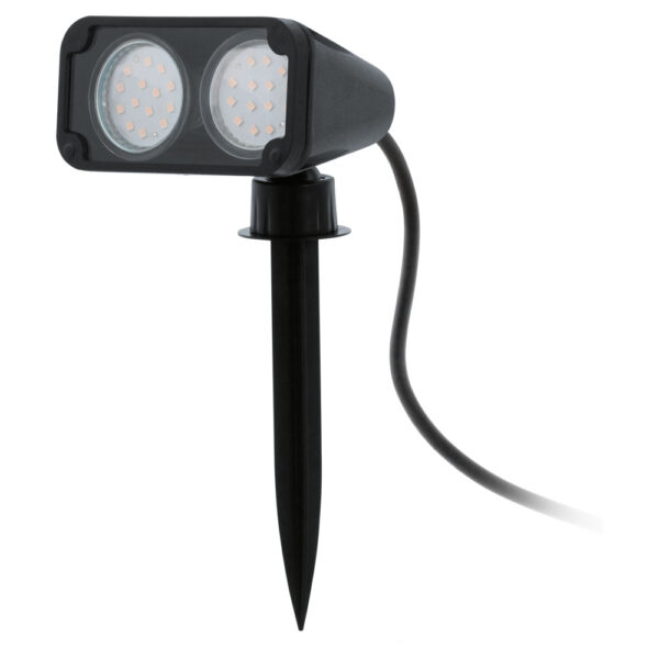 Proiector exterior EGLO NEMA 1 93385 - GU10-LED 2X3W IP44 - Negru