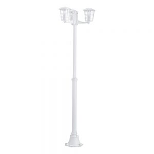 Corpuri de iluminat exterior Stalp  3 Becuri E27 Alb 'Aloria' Eglo 93405