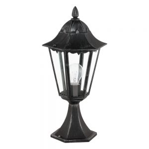 Stalp exterior EGLO NAVEDO 93462 - E27 1X60W IP44 D230mm - Argintiu Patinat - Negru