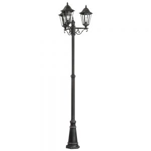 Stalp exterior EGLO NAVEDO 93465 - E27 3X60W IP44 D560mm - Argintiu Patinat - Negru
