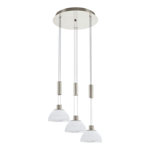 Corpuri de iluminat interior Lustra Led 3 Bec Nichel Mat 'Montefio' Eglo 93467