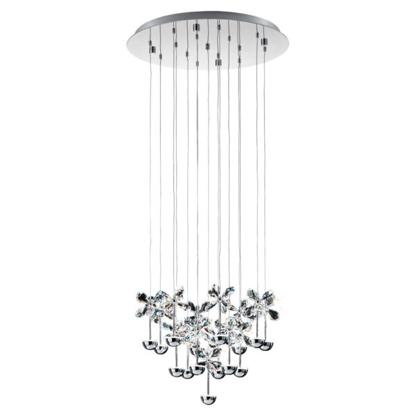 Lustra cristal EGLO PIANOPOLI 93662 - LED 15X2.5W 4050lm 3000K D500mm - Cristal - Transparent