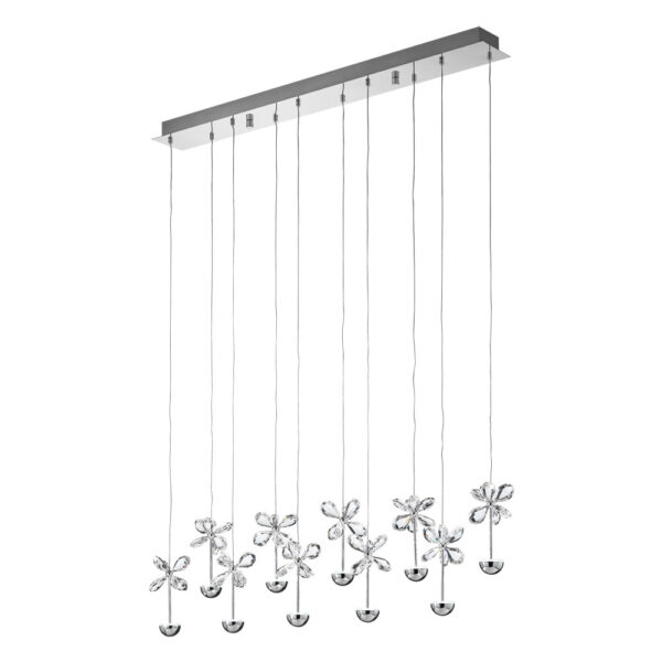 Lustra cristal EGLO PIANOPOLI 93663 - LED 10X2.5W 2700lm 3000K - Cristal - Transparent