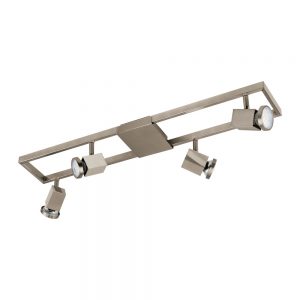 Plafoniera EGLO ZERACO 93678 - GU10 4X5W - Plastic - Otel - Nichel Mat