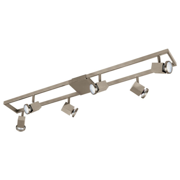 Plafoniera EGLO ZERACO 93679 - GU10 6X5W - Otel - Plastic - Nichel Mat
