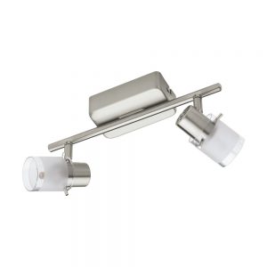 Spoturi iluminat Spot-Aplica  2 Becuri Led Nichel Mat-Clar 'Orvie Eglo 93702