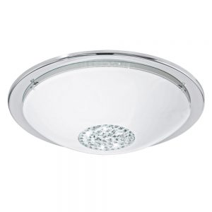 Plafoniera EGLO GIOLINA 93778 - LED 16W 1500lm 3000K D370mm - Cristal - Transparent - Alb