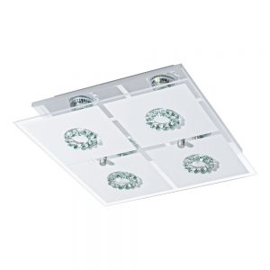 Aplice iluminat Aplica-Plafoniera 4 Bec Crom-Cristal 'Ro Eglo 93783
