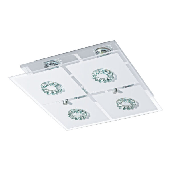 Aplice iluminat Aplica-Plafoniera 4 Bec Crom-Cristal 'Ro Eglo 93783