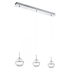 Lustra cristal EGLO MONTEFIO 1 93784 - LED 3X5W 1440lm 3000K - Cristal - Alb - Transparent